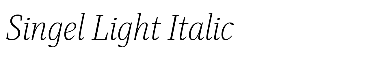 Singel Light Italic